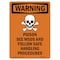 Signmission OSHA WARNING Sign, Poison See MSDS And W/ Symbol, 14in X 10in Decal, 10" W, 14" H, Portrait OS-WS-D-1014-V-13444 - alternate 1